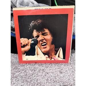 Elvis (red border cover) and Elvis: A Legendary Performer – Volume 2 vinyl